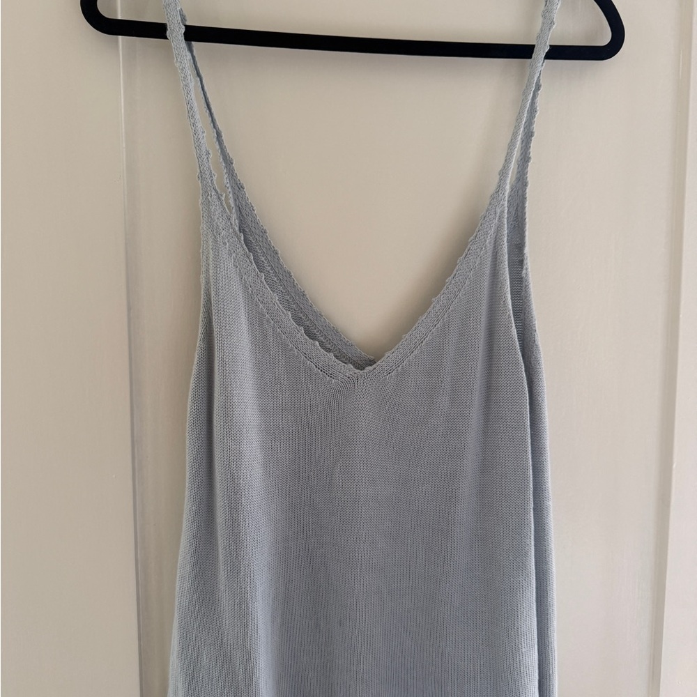 Reformation Powder Blue Knit Wisteria Top - L